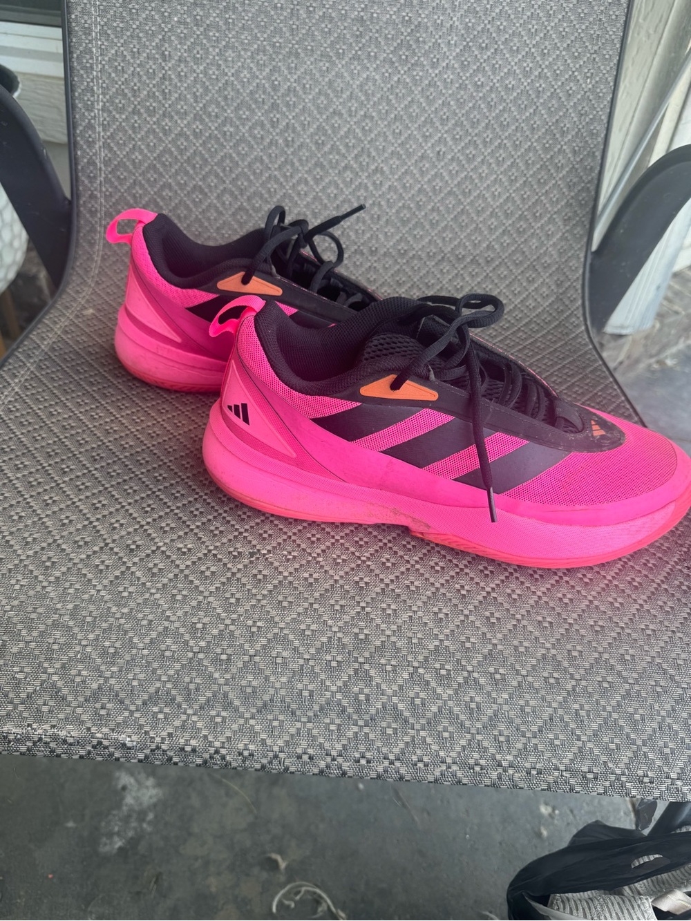 adidas Women's Hot Pink and Black Athletic Sneakers
